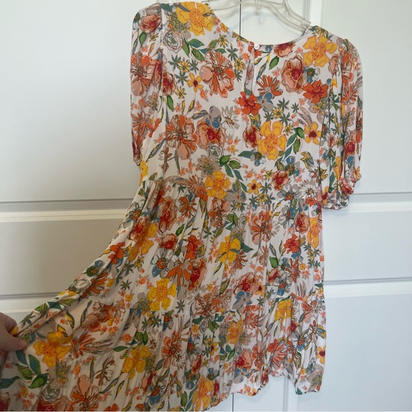 puff-sleeve tiered babydoll prairie summer dress boutique cottagecore milkmaid - Picture 12 of 15